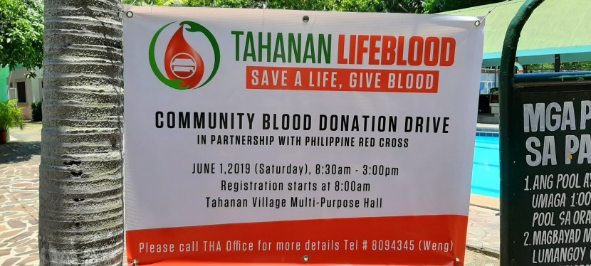 Tahanan Village Blood Donation Drive This&nbsp;Saturday