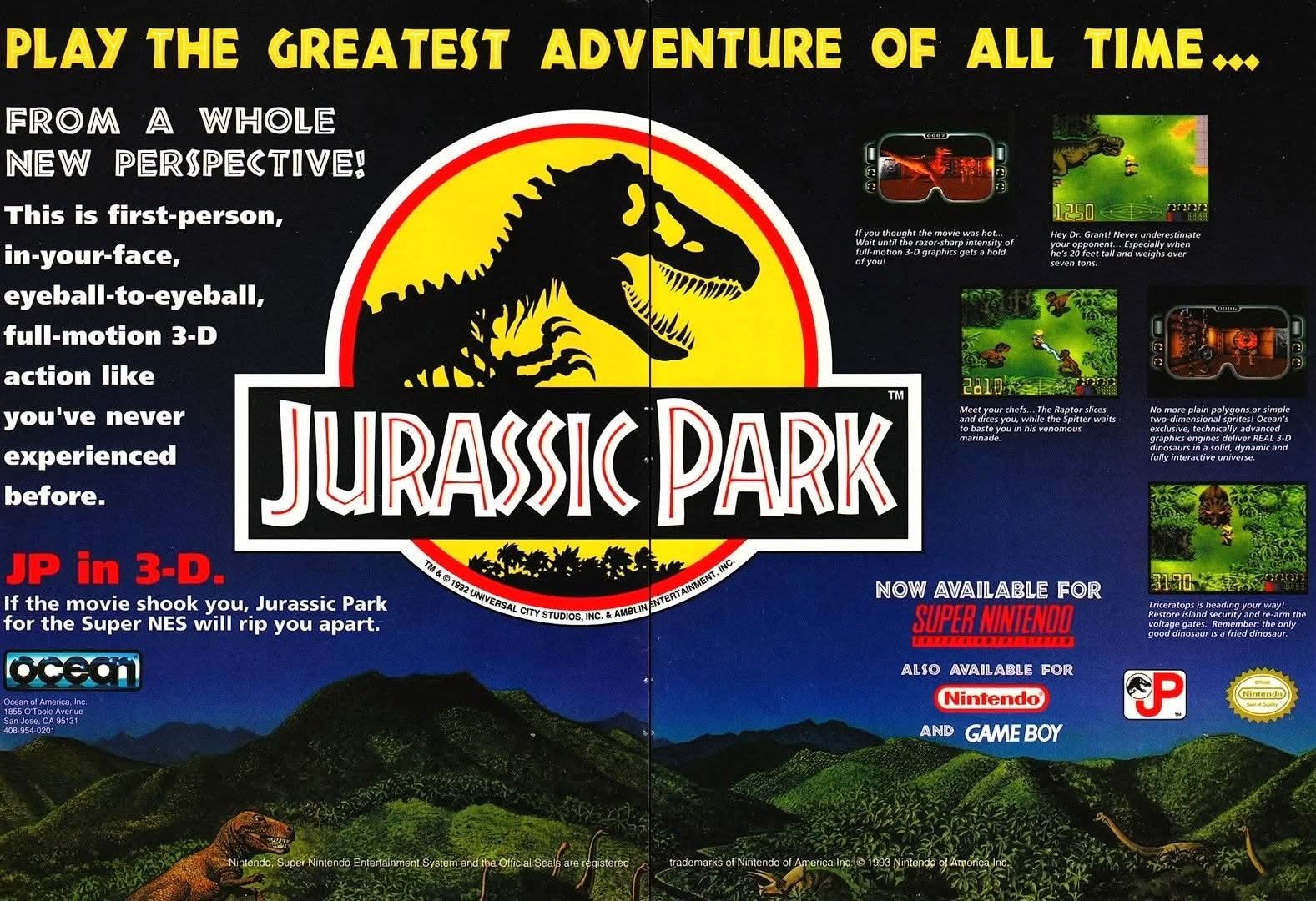 Retro Gaming Ads Blast – Part 41 (Jurassic Park Special) – Author Carlo ...
